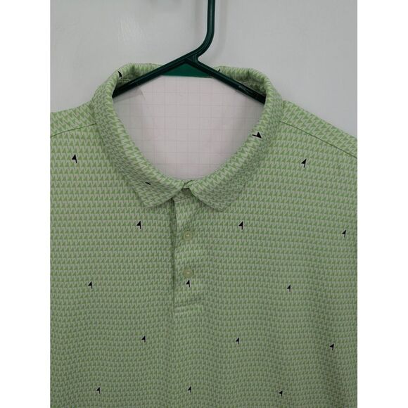 Under Armour Men's The Playoff Polo Green Allover Flag Print Golf Polo Shirt 2XL - Picture 3 of 8